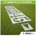 6 ft football number kit