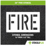 24" FIRE stencil