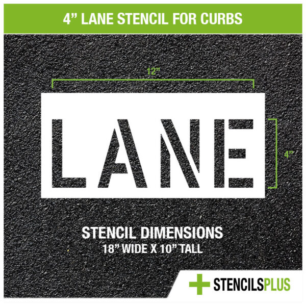 4" LANE Stencil - Image 2