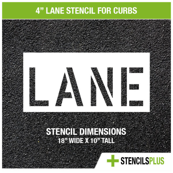 4" LANE Stencil - Image 4