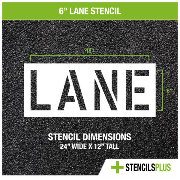 6" LANE Stencil - Image 2