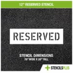 12 inch reserved stencil