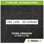 6 inch fire lane no parking stencil