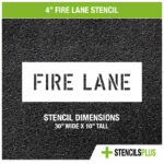 4 inch Fire Lane Stencil
